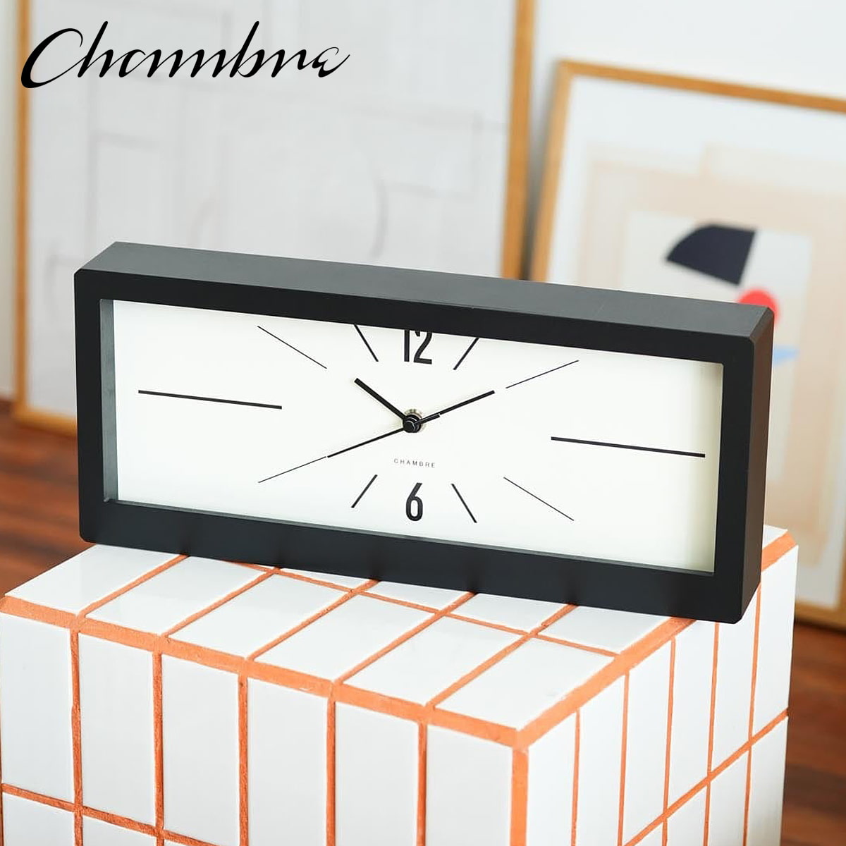 Rakuten - LINEAR CLOCK 【BLACK】壁掛け時計 / 置き時計 / スタイリッシュ / シンプル / モダン / 四角 / 静音 / おしゃれ / ビンテージ / アナログ / 無垢材 / 木製 / ギフト / 日本製 / シャンブル【沖縄・離島 お届け不可】