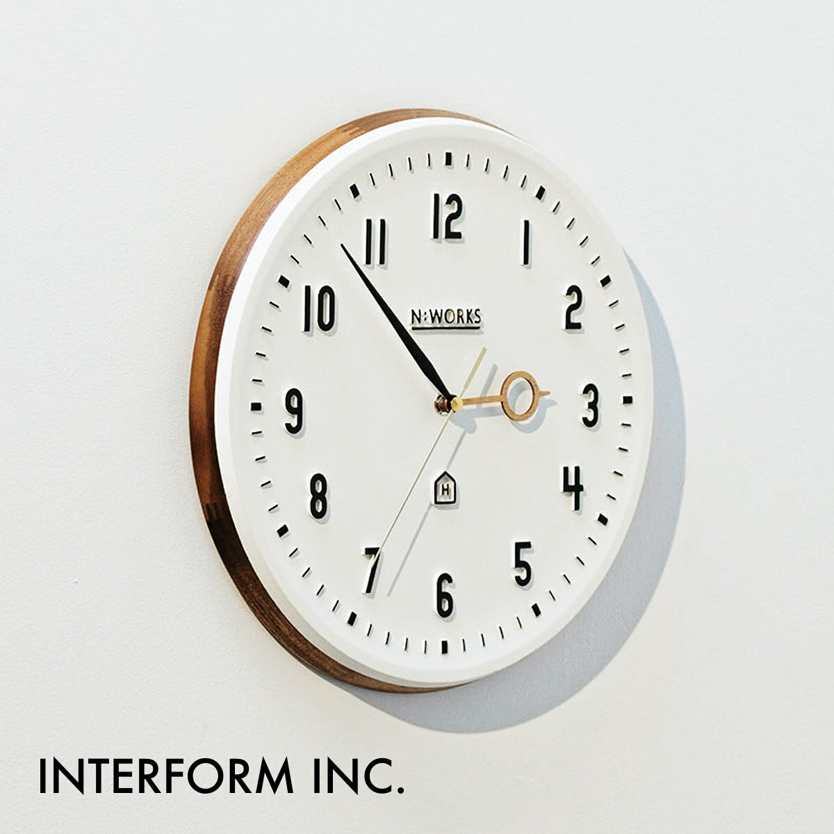 Rakuten - Kemppi ケンピ ウォールクロック CL-3931 INTERFORM インターフォルム 壁掛け時計 インテリア 北欧 ナチュラル スイープムーブメント 連続秒針 静音 おしゃれ シンプル【沖縄・離島 お届け不可】