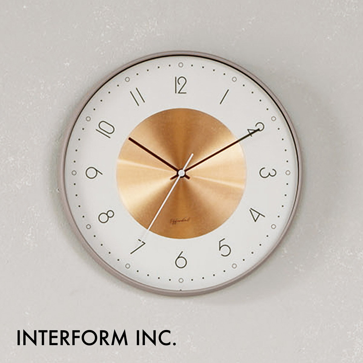 Rakuten - Norte ノルテ ウォールクロック CL-4090 INTERFORM インターフォルム 壁掛け時計 海外インテリア モダン スイープムーブメント 連続秒針 静音 おしゃれ シンプル【沖縄・離島 お届け不可】