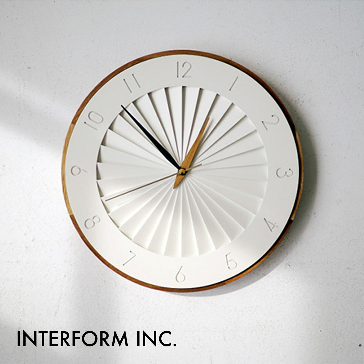 Ludvika ルドヴィーカ ウォールクロック CL-4384 INTERFORM インターフォルム 壁掛け時計 インテリア 北欧 ナチュラル スイープムーブメント 連続秒針 静音 おしゃれ シンプル【沖縄・離島 お届け不可】
