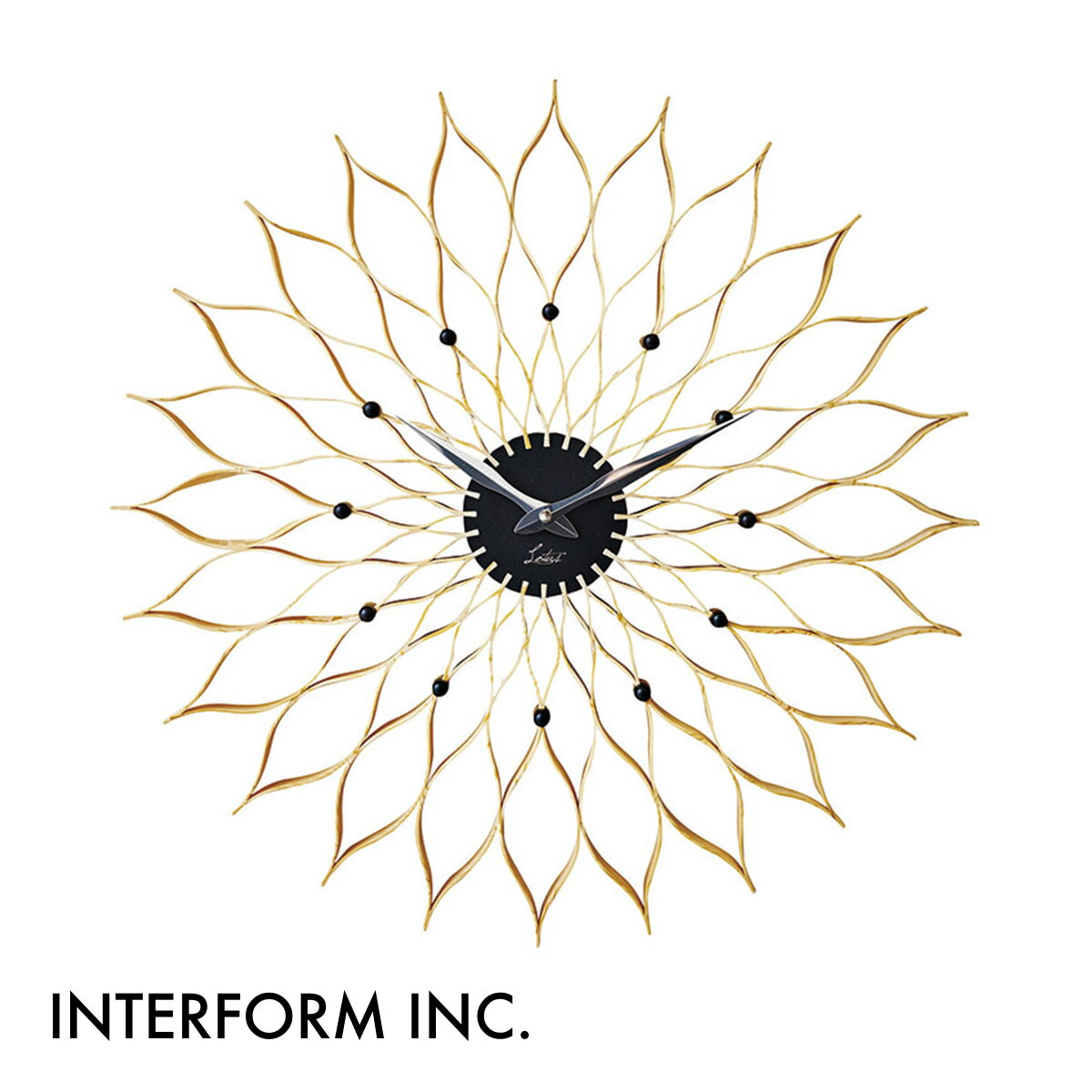 乐天商城 - Leffard ルファール ウォールクロック【ナチュラル】CL-9903 NA INTERFORM インターフォルム 壁掛け時計 エレガント モダン おしゃれ【沖縄・離島 お届け不可】
