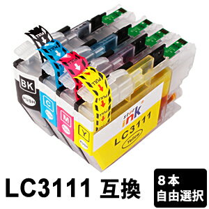 LC3111-4PK ͳ 8 ߴ  ȥå DCP-J978N-B/W / DCP-J973N / DCP-J972N / DCP-J577N / DCP-J572N / MFC-J898N / MFC-J893N / MFC-J998DN/DWN / MFC-J738DN/DWN