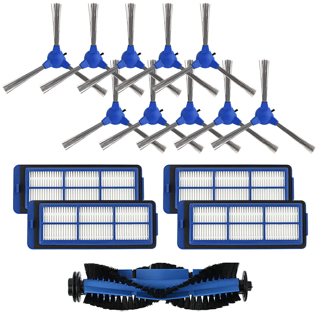 ユーフィー 11S Max / 15C Max / 30C Max / G20 / G20 Hybrid / G30 / G30 Edge / G30 Hybrid 対応の交換用パーツセットです。 ※こちらの商品は純正品ではありません※商品の色味や仕様は、画像と異なる場合がございます サイドブラシ単品 》 回転ブラシ単品 》 交換用フィルターセット 》 商品名 消耗品セット 互換品 入り数 サイドブラシ×10個回転ブラシ×1本交換用フィルター×4個 対応機種 Eufy RoboVac 11S Max / Eufy RoboVac 15C Max / Eufy RoboVac 30C Max / Eufy RoboVac G20 / Eufy RoboVac G20 Hybrid / Eufy RoboVac G30 / Eufy RoboVac G30 Edge / Eufy RoboVac G30 Hybrid 交換目安 【サイドブラシ】 清掃の頻度/1か月に1度ほどで3~6ヶ月ごと(もしくは目に見えて汚れていた場合)　【回転ブラシ】 清掃の頻度/週に1回に1度ほどで6~12ヶ月ごと【交換用フィルター】清掃の頻度週に1回 (ペットがいる場合は週に2回)ほどで、6カ月に1回または50回の掃除ごと 保証期間 購入日から3ヵ月 配送について メール便（送料無料）・代引き不可 Anker Eufy RoboVac ロボット掃除機 ↓↓ 関連商品はこちら ↓↓