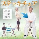 ステッキチェア 軽量 折畳み式 三脚便利 釣り キャンプ用品 高齢者 山登り