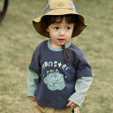 キッズ 子供服 子ども服 男の子 女の子 長袖 ロンT Tシャツ カットソー トップス ナチュラル アウトドア キャンプ 80 90 100 110 120
