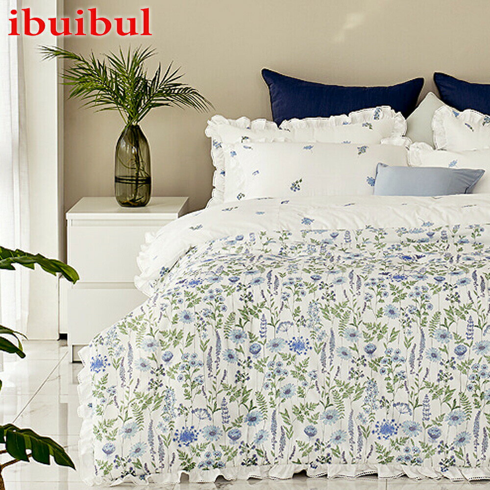 【 100%純綿 掛け布団 S・Q・枕カバー 】エコフィールド 韓国イブル シングル 160×210cm クィーン 195×225cm 枕カバー 50×70cm 春 新生活 コットン 洗濯 丸洗い 昼寝 快眠 睡眠