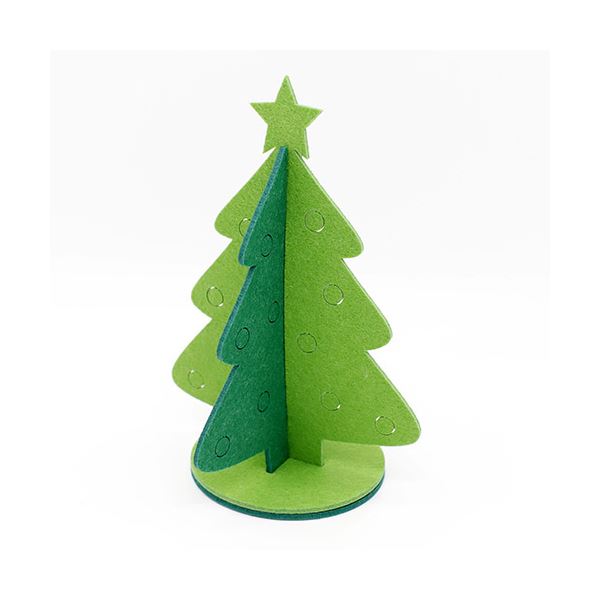 (まとめ) サンワ フェルトの卓上クリスマスツリー 27604 【×10セット】【送料無料】【北海道沖縄離島配..