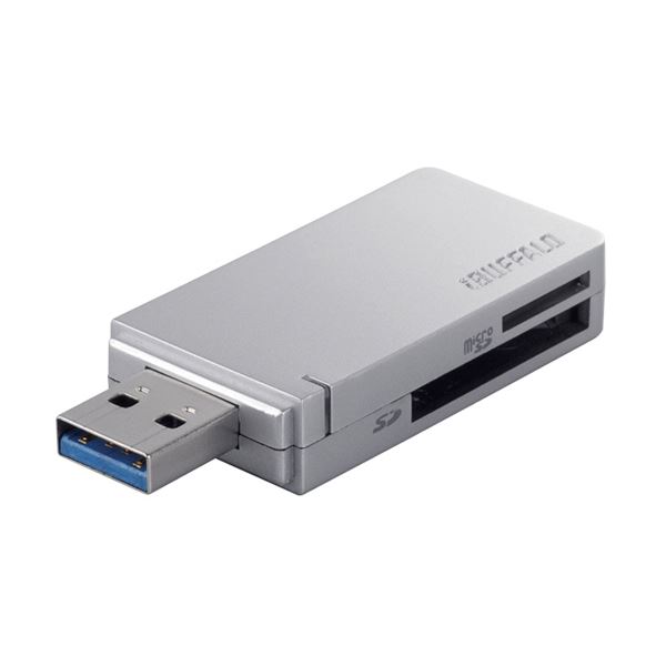 【5と0のつく日はポイントUP!】バッファロー 高速カードリーダー/ライター USB3.0&ターボPC EX対応モデル シルバー BSCR26TU3SV 1個【送料無料】【北海道沖縄離島配送不可】