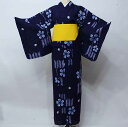 浴衣 単品 仕立て上がり 女性用 本場 有松 絞り 小夜子 綿100% 茄子紺色 生地日本製×縫製中国 155cm-170cm お祭りや花火大会に 新品(株)安田屋 NO41906