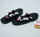 下駄 黒塗り 焼き 桐下駄 女性用 24cm フリーサイズ 適合足サイズ23.5cm~24.5cm 新品(株)安田屋 NO38593