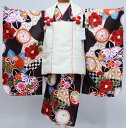 七五三 三歳 女児 被布着物フルセット 焦げ茶 椿 祝着 3才 3歳 三才 女の子 お仕立て無料 新品(株)安田屋 NO37901