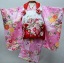 七五三 三歳 女児 被布着物セット 正絹 花うさぎ 百花繚乱 3歳 3才 三才 女の子 祝着 新品(株)安田屋 NO40635