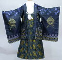 七五三 五歳 五才 5歳 5才 男児 男の子 羽織袴フルセット 羽織 袴 着物 祝着 おりびと 羽織は濃紺 ラメ入り 着物はアイボリー 紋袴 新品(株)安田屋 NO35832(4)