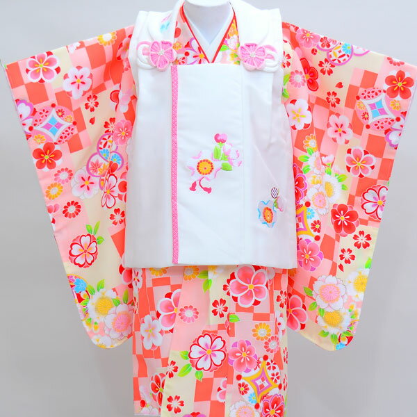 七五三 三歳 女児 被布着物フルセット 式部浪漫by和遊日 3歳 3才 三才 女の子 祝着 お仕立て無料 新品(株)安田屋 NO18310