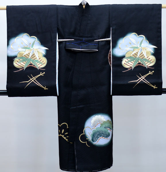 お宮参り産着 男児 男の子 正絹 のしめ 着物 祝着 初着 一つ身 綸子 金刺繍 新品（株）安田屋 NO23803