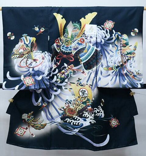 お宮参り 産着 男児 男の子 のしめ 豪華絢爛 合繊 金刺繍 兜 宝船 菊 黒地 祝着 一つ身 新品 (株) 安田屋 NO39743 お宮参り 産着 男児 男の子 のしめ 豪華絢爛 合繊 金刺繍 兜 宝船 菊 黒地 祝着 一つ身 新品 (株) 安田屋 NO39743