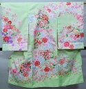お宮参り 産着 女児 合繊 豪華絢爛 のしめ 金刺繍 綸子地 若草色 一つ身 祝着 女の子 初着 掛け着 新品(株)安田屋 NO40486