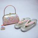草履バッグセット 合皮鈿柄 3Lサイズ 適合足サイズ25cm~27cm 新品 (株) 安田屋 NO23657