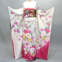 振袖 正絹 着物 未仕立て オーダーメイド 百花繚乱 白色 成人式 結納 結婚式 新品(株)安田屋 NO240802-18