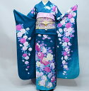 振袖 正絹 着物単品 仕立て上がり 百花繚乱 金刺繍 薔薇 緑地 成人式 結納 結婚式 新品 (株) 安田屋 NO38533