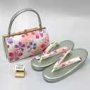 草履バッグセット 合皮螺鈿柄 LLサイズ 適合足サイズ24cm~26cm 新品 (株) 安田屋 NO19413
