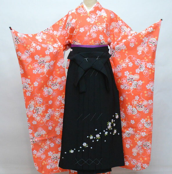 振袖 刺繍袴フルセット　百花繚乱　選べる袴サイズ（87cm 91cm 95cm) 新品 （株）安田屋 NO31963