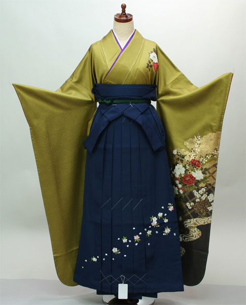 振袖 着物 袴 フルセット 正絹 小物まで一式揃う 7日間レンタル 卒業式（株）安田屋 【レンタル】R180-2(4)