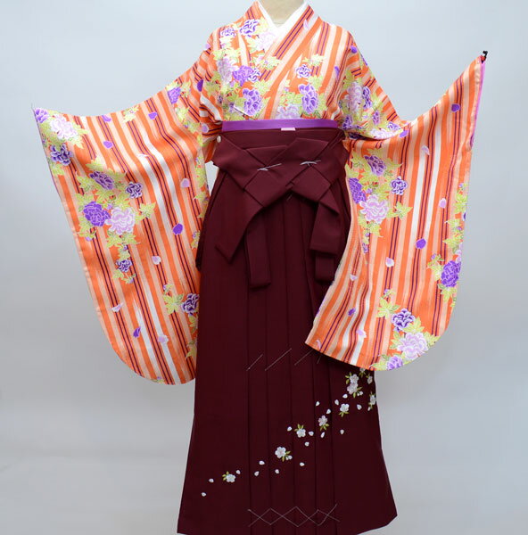 二尺袖着物袴フルセット ひさかたろまん 卒業式に！新品 （株）安田屋 NO26265-00