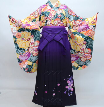 着物袴セット ジュニア用へ直し144cm〜150cm 和遊日 ぼかし刺繍袴 新品(株)安田屋 269989920