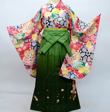 着物袴セット ジュニア用へ直し144cm〜150cm 和遊日 ぼかし刺繍袴 新品(株)安田屋 b283537559