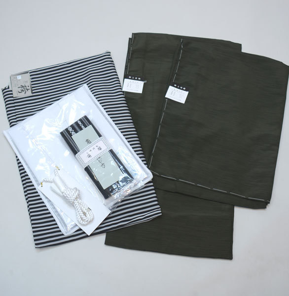 羽織 袴セット 紋付 袷 緑色 男性用 Sサイ...の紹介画像2