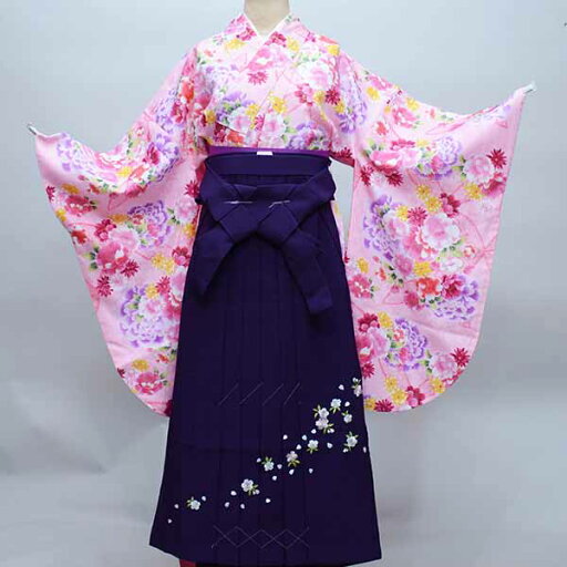 二尺袖 着物 袴 フルセット 長襦袢も含む(半衿付 着物専用)百花繚乱 ピンク地 袴変更可能 卒業式に 新品(株)安田屋 NO36132 二尺袖 着物 袴 フルセット 長襦袢も含む(半衿付 着物専用)百花繚乱 ピンク地 袴変更可能 卒業式に 新品(株)安田屋 NO36132