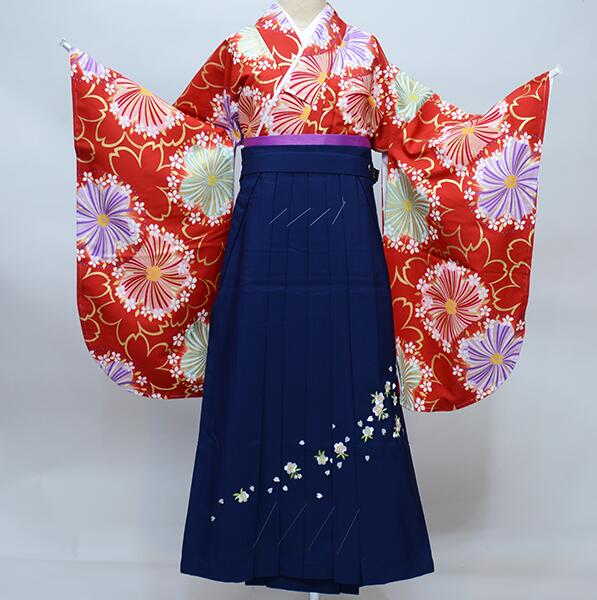 二尺袖 着物 袴フルセット ジュニア用へ直し 135cm～150cm From KYOTO 袴変更可能 卒業式 新品（株）安田屋 NO38554-02