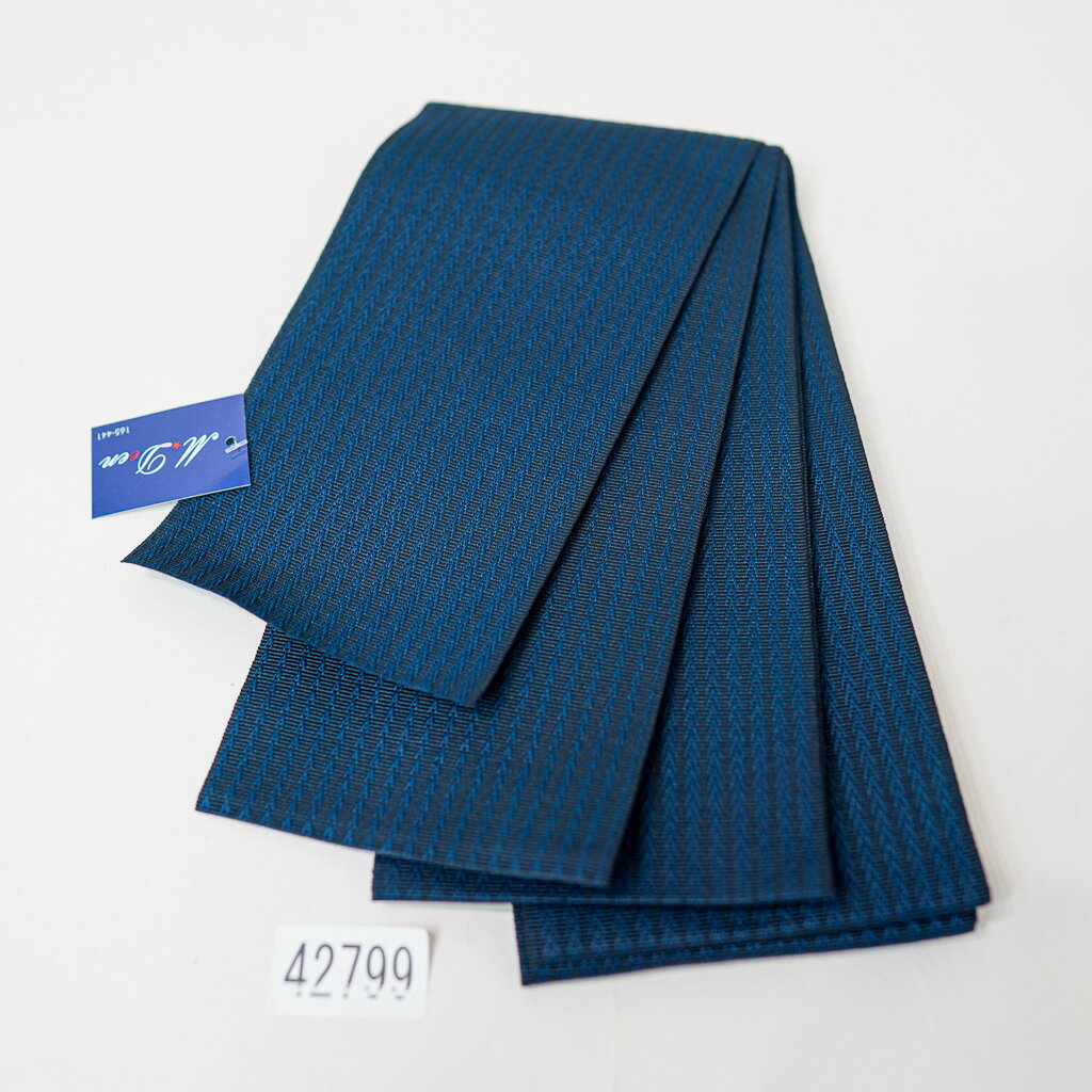 角帯 単 浴衣帯 日本製 男性用 濃紺色 M.Deen ポリエステル100％ 帯結び説明書付 メール便可 新品（株）安田屋 NO42799