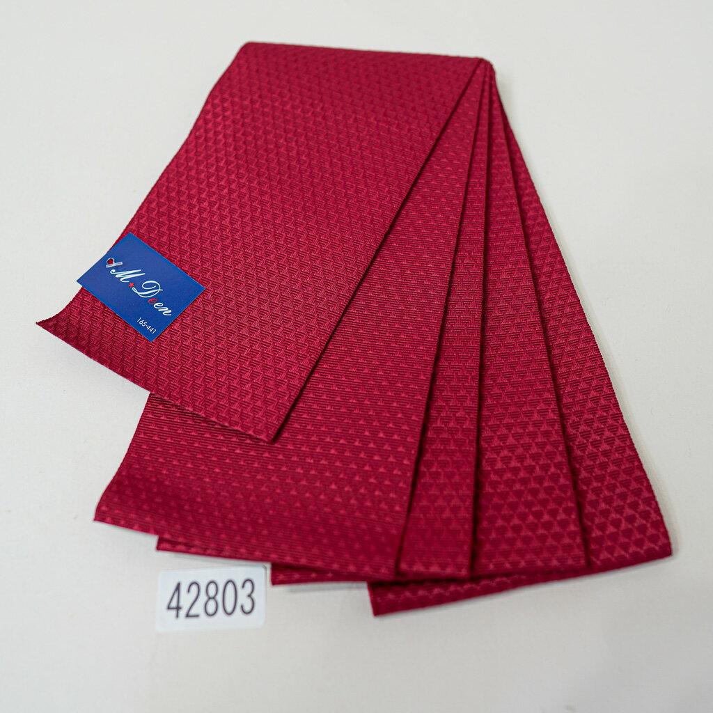 角帯 単 浴衣帯 日本製 男性用 エンジ色 M.Deen ポリエステル100％ 帯結び説明書付 メール便可 新品（株）安田屋 NO42803