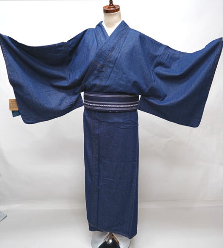 着物 単品 デニム生地 男性用 カジュアル着物 長着 Mサイズ M・Deen 紺 新品(株)安田屋 NO210525-M 着物 単品 デニム生地 男性用 カジュアル着物 長着 Mサイズ M・Deen 紺 新品(株)安田屋 NO210525-M