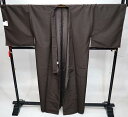着物 長着 単品 袷 茶色 男性用 S/M/L/LL/3Lサイズ 紋入れ可 新品(株)安田屋 NO29662-1
