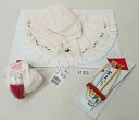 フードセット 正絹 絽 のしめ 産着 刺繍入り 鶴 白鳥 お宮参り用 女児用 女の子 日本製 ピンク 一つ身 新品(株)安田屋 NO41928