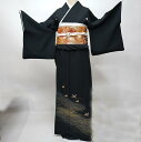 黒留袖 着物 正絹 フルセット 五三桐 丸なし 家紋入り 小物まで20点一式すべて揃う 7日間レンタル(株)安田屋【レンタル】 NO40586-R