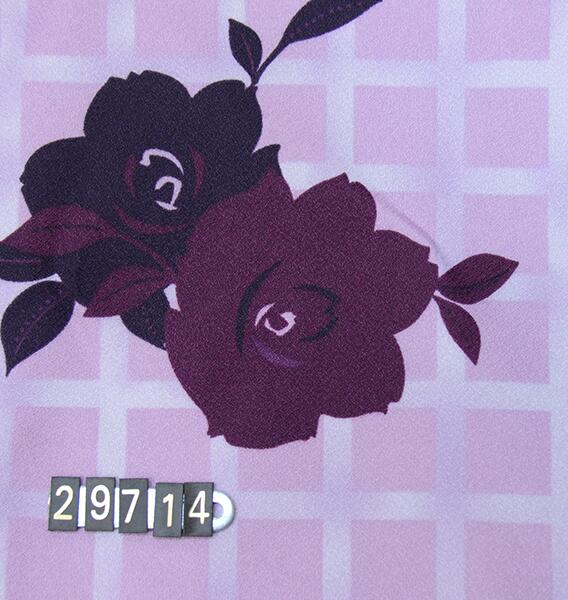 二尺袖着物 単品 仕立て上がり 紫色 着物丈は着付けし易いショート丈 合繊 卒業式 新品（株）安田屋 NO29714-4