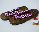 下駄 桐下駄 女性用 焼き 25.5cm LLサイズ フリーサイズ 適合足サイズ25〜26cm 赤紫×白 レターパック便可 新品(株)安田屋 NO41735