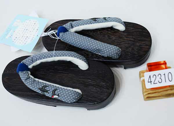 下駄 桐下駄 男女児用 男の子用 女の子用 16.5cm 適合足サイズ 15.5cm～17cm グレー つばめ レターパック便可 新品（株）安田屋 NO42310