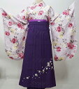 着物袴セット ジュニア用へ直し 135cm~150cm くすみピンク 袴色変更可能 卒業式 新品(株)安田屋 NO41064-02(4)