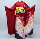 振袖 着物 フルセット 正絹 百花繚乱 赤系 エンジ 小物まで20点一式すべて揃う 7日間レンタル 成人式 結婚式 結納にどうぞ(株)安田屋【レンタル】R33919