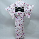 浴衣 単品 仕立て上がり ゆかた 女性用 適合身長152~167cm 綿100% 花柄 花火や夏祭りに 新品(株)安田屋 NO39029