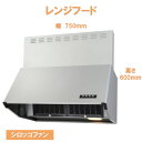 【即日出荷可能 】レンジフード 750 シロッコファン W750×H600 色シルバー タジマ TST-75MS60HLS3 ブーツ型レンジフード 深型レンジフード 台数限定