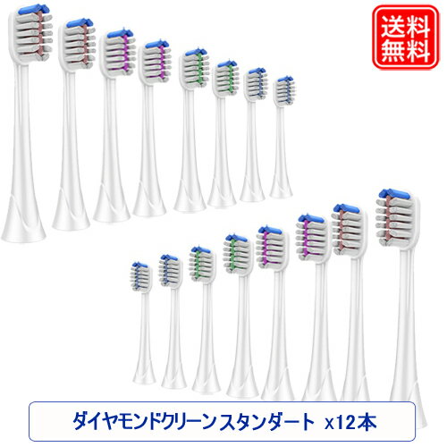 BL551-X 12本セットダイヤモンドクリーン 替えブラシ 互換替えブラシ HX6428/03 HX6512/06 HX6531/10 HX6554/07 電...