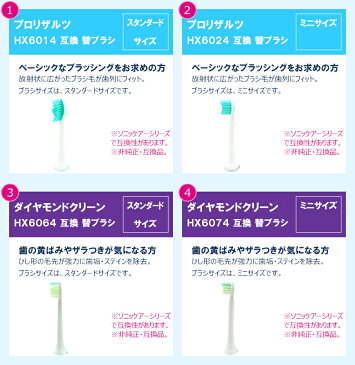 フィリップス ソニッケアー用 互換 替えブラシ 福袋 6パック(計24本入り) 自由選択 大盛り 福袋 HX6064/01 HX6074/01 HX6014/01 HX6024/01 HX9032/34 HX9022/24 汎用 電動歯ブラシ 純正 同様人気