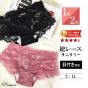 ＼お買い物マラソン 16日1:59まで／ 総レースサニタリーショーツ 生理 用 パンツ パンティ フルレース はねつき 羽根つき ウイング対応 ウィング ナプキン レギュラー かわいい 可愛い レディース 女性 インナー お洒落 【[Bタイプ] 福袋 プレミーナ】