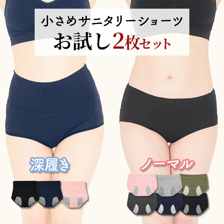 【2枚セット】 サニタリーショーツ 生理用 パンツ 小さい 160 ジュニア Sサイズ レディースインナー 夜用 防水布付き 小柄女性 細身 痩せ型 小学生 中...